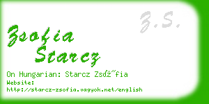 zsofia starcz business card